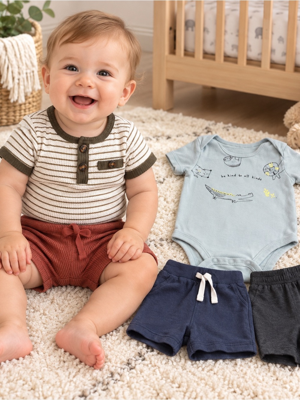 Carter’s Cat & Jack Baby Boy 9M 5-Piece Outfit Lot